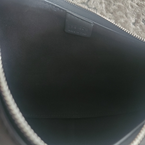 The Row Half Moon Bag in Black Leather - Picture 9 of 10